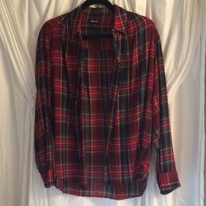 Madewell plaid button down shirt
